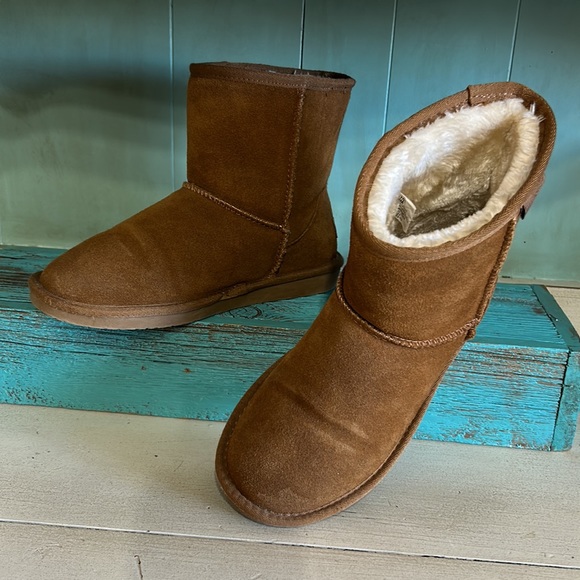 Minnetonka Women’s 8M Leather/Faux Fur Camel (color) 🐪 Boots 🥾 - Picture 2 of 8